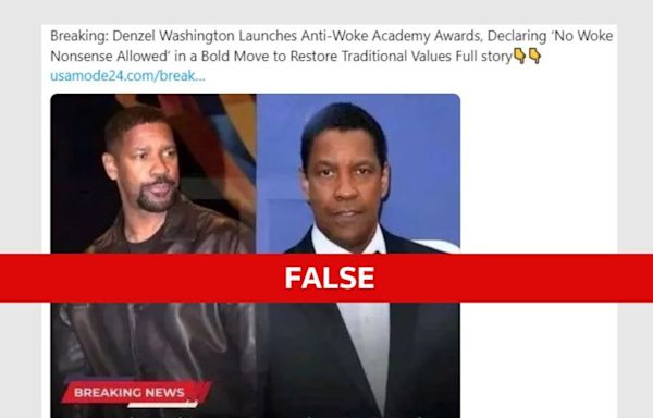 Fact Check: Denzel Washington is not launching an ‘anti-woke’ awards show