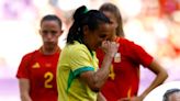 Brazil icon Marta leaves pitch in TEARS for 'karate kick' challenge