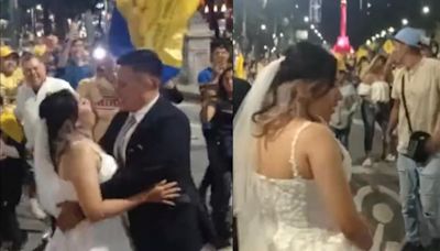 Pareja se olvida de su boda y asiste al festejo del América en El Ángel de la Independencia