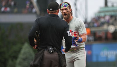 Bryce Harper gets ejected in the middle of first inning, insinuates umpire Brian Walsh isn't a 'professional'