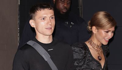 Tom Holland supported by Zendaya at new West End show