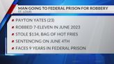 Man going to federal prison over $134, bag of Hot Fries