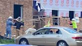 3 injured in construction scaffolding collapse
