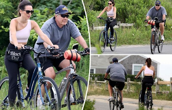 Bill Belichick and girlfriend Jordon Hudson enjoy romantic bike ride on Nantucket getaway