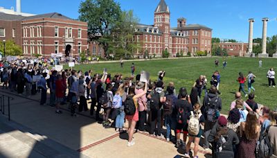 More than 300 pro-Palestinian protesters march on University of Missouri campus