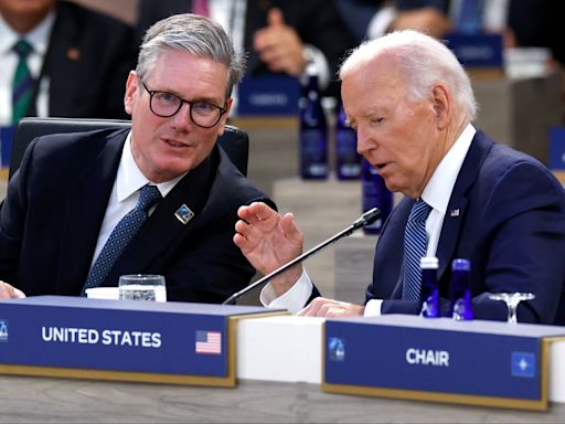 Starmer says UK-US relationship ‘stronger than ever’ with Biden as leaders meet for Nato summit today – live