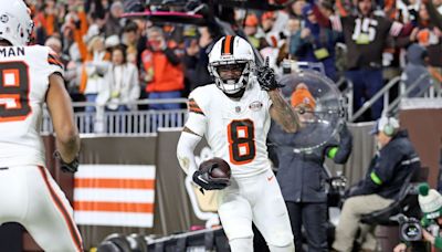 Elijah Moore at Browns OTAs today; Deshaun Watson scheduled to throw during the Thursday’s open practice