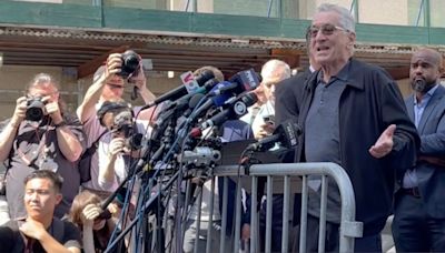 Robert De Niro Makes Surprise Biden Campaign Appearance...Hush Money Trial To Warn Of “Tyrant” Donald Trump (Watch)