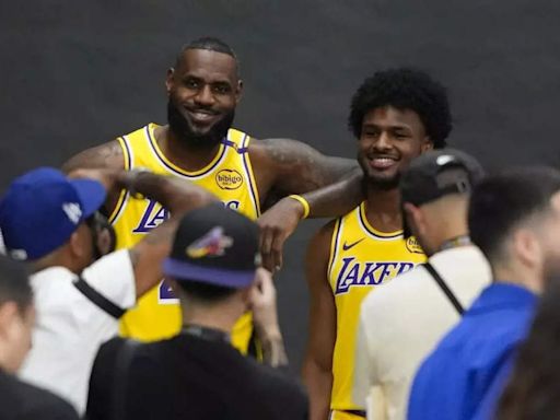 Bronny James set to start Los Angeles Lakers preseason; LeBron James to join in next game | NBA News - Times of India