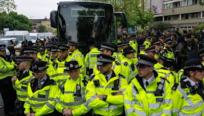 James Cleverly warns asylum protesters they will fail as 45 are arrested