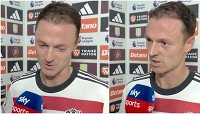 Jonny Evans’ interview after Man of the Match display for Man Utd v Aston Villa has gone viral