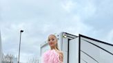 Ariana Grande Channels Her Inner Glinda in Bubble Gum Pink Ribbon Dress
