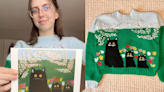 'It's sentimental': Maud Lewis-inspired crochet sweater by N.S. woman goes viral