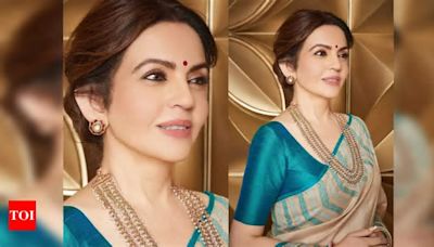 Nita Ambani looks breathtaking in a Bhagalpuri sujani sari