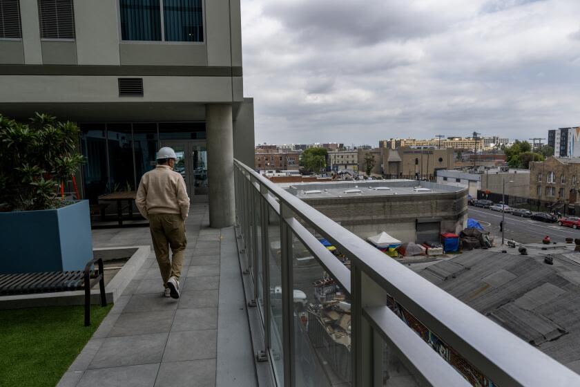 In Skid Row, a 19-story residential tower for homeless people will offer gym, cafe, art studio