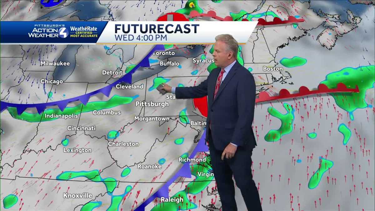 Isolated showers possible Wednesday