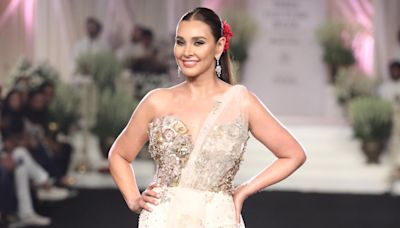 India Couture Week 2024: Lisa Ray opens Rahul Mishra’s show on ’Afreen Afreen’ song