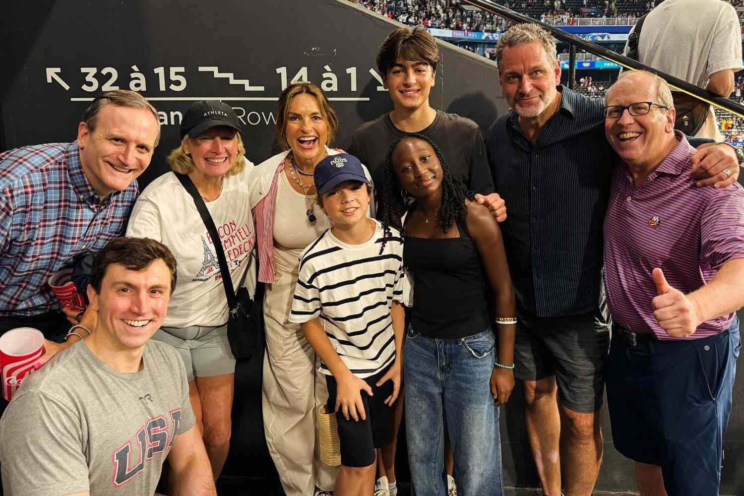 Mariska Hargitay and Her 3 Kids Celebrate with Katie Ledecky's Family in Rare Photo from 2024 Paris Olympics