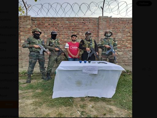 Jammu-Kashmir: Terror associate of LeT, TRF outfit arrested in Baramulla, arms and ammunition recovered