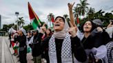 Pro-Palestinian demonstrators rally in downtown Miami as Israel-Hamas war escalates