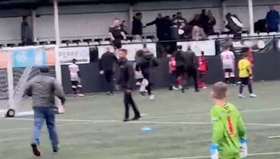 Massive brawl between adults at under 10s football match probed by police