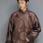 傳統藏裝男外套冬藏服加絨上衣厚款藏族服飾男裝黑色咖啡色插肩袖