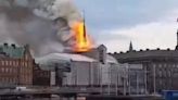 Arde el histórico edificio de la Bolsa de Copenhague de 400 años de antigüedad