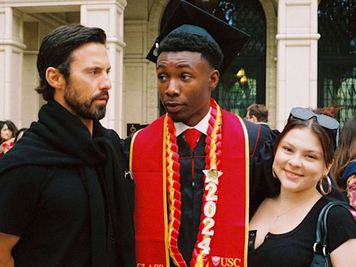 Milo Ventimiglia Has a 'This Is Us' Reunion with His TV Kids as Niles Fitch Graduates USC