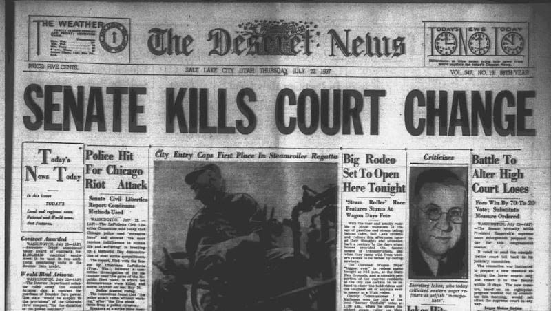 Deseret News archives: Expanding the Supreme Court was a hot topic ... in 1937