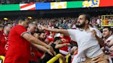 Turkey and Georgia fans fight in stands in violent scenes before Euro 2024 match