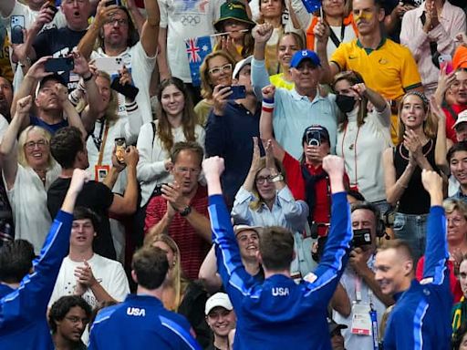 Caeleb Dressel captures 8th gold as anchor of U.S. 4x100-meter freestyle relay team