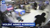 Businesses targeted in series of violent armed robberies, CPD says; pistol whipping caught on camera