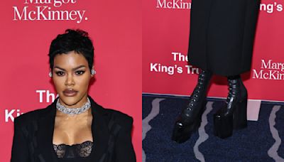 Teyana Taylor Goes Monochromatic With Marc Jacobs Kiki Boots at The King’s Trust Gala