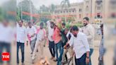 20 detained during protest at Osmania University to postpone DSC exam in Hyderabad - Times of India