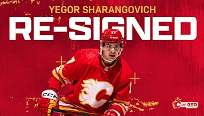 Flames Re-Sign Yegor Sharangovich | Calgary Flames