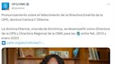 OPS lamenta fallecimiento de Carissa F. Etienne, su directora emérita