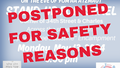 Counter protest at Johns Hopkins University postponed for 'safety reasons'