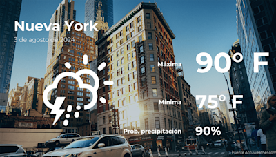 Pronóstico del tiempo en Nueva York para este sábado 3 de agosto - El Diario NY