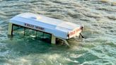 RNLI and coastguard teams were sent to help ice cream van in sea