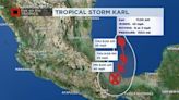 Tropical Storm Karl hovering over Gulf of Mexico, nudging toward Mexico by weekend