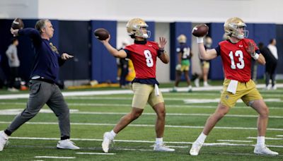 Notre Dame's offense is poised to take big strides from its up-and-down 2023. How does the depth chart look?