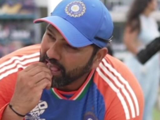 T20 World Cup 2024: Rohit Sharma does a ’Djoker act’, savours taste of Kensington Oval pitch