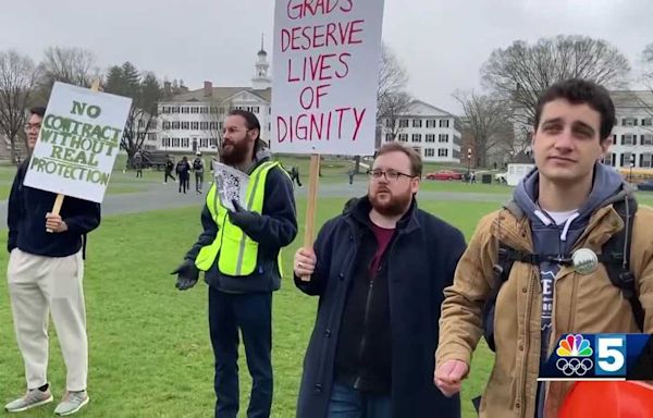 Dartmouth graduate student workers strike; Clash with administrators over pay and health care