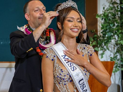 Savannah Gankiewicz of Hawaii crowned Miss USA after previous winner resigned, citing mental health