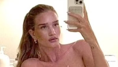 Rosie Huntington-Whiteley staggers fans as she strips naked for steamy selfie