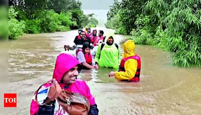 30 rescued from flooded homes & resorts in Lonavla; fire department fields tree-fall calls in city | Pune News - Times of India