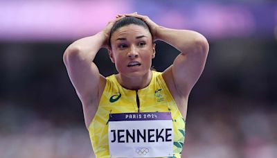 Aussie hurdler Michelle Jenneke takes brutal tumble, slams onto the track at Paris Olympics