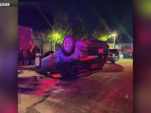 Car flips over in early morning Chelsea crash - Boston News, Weather, Sports | WHDH 7News
