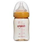 日本 pigeon 貝親 母乳實感寬口徑 PPSU奶瓶 160ml~橘黃