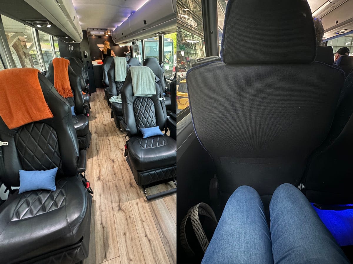 I compared a $41 coach bus to a $195 luxury bus. The pricier option was better than flying first-class.